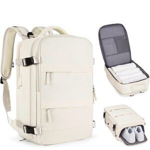 Travel backpack. Light beige color. NWOT. Light weight.